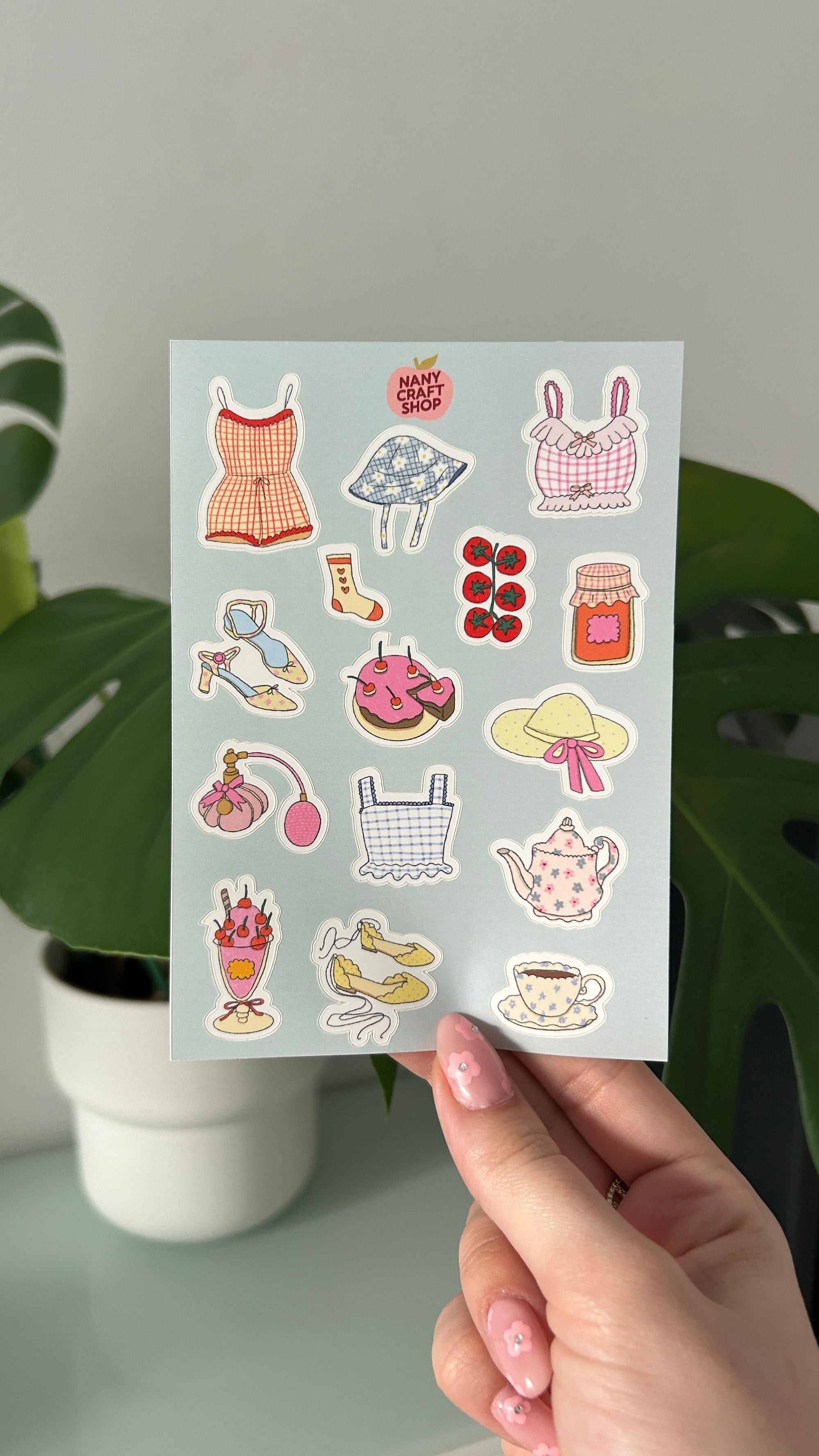 Planche stickers pic nique printemps 🌿