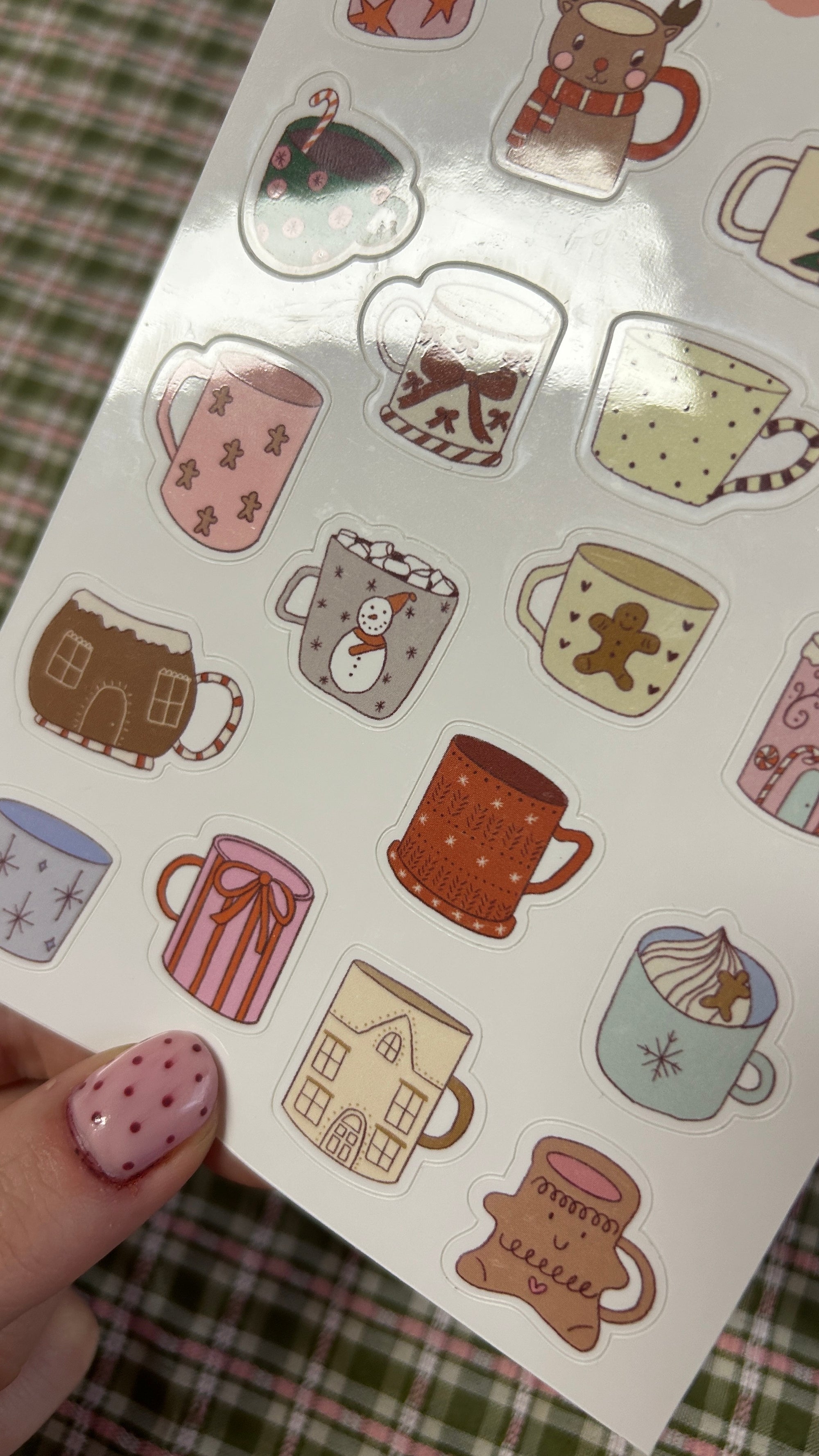 Planche stickers mugs de Noël A6 🎄