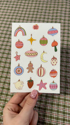 Planche stickers boules de Noël A6 🎄