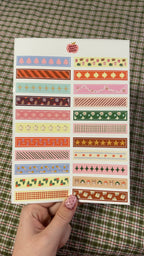 Planche stickers washi tape Noël A5 🎄