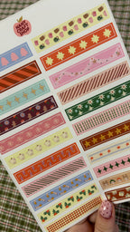 Planche stickers washi tape Noël A5 🎄