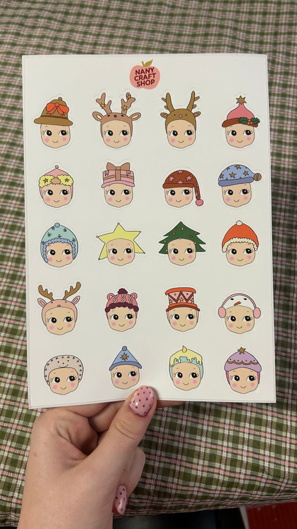 Planche stickers baby de Noël A5 🎄
