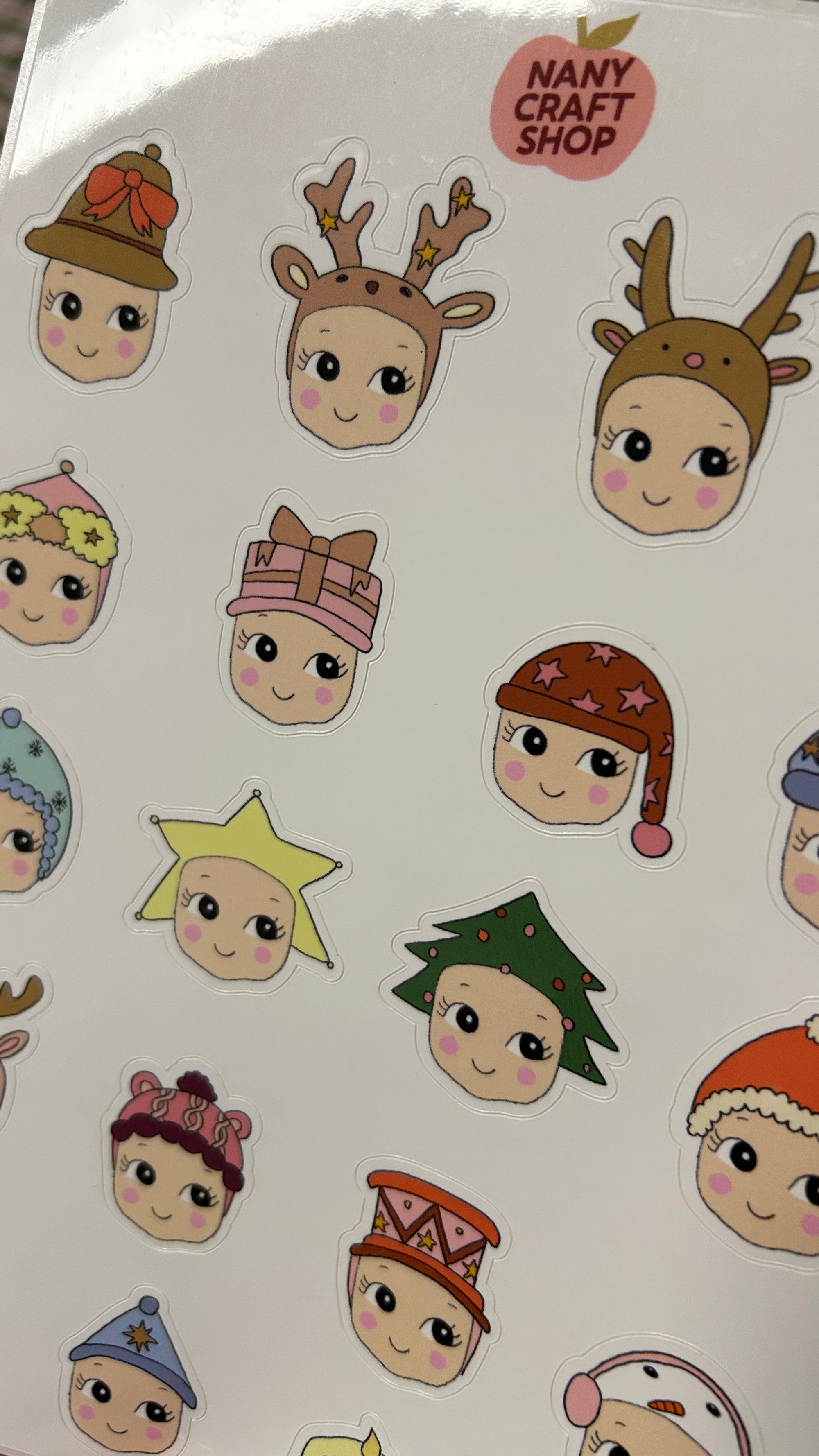 Planche stickers baby de Noël A5 🎄