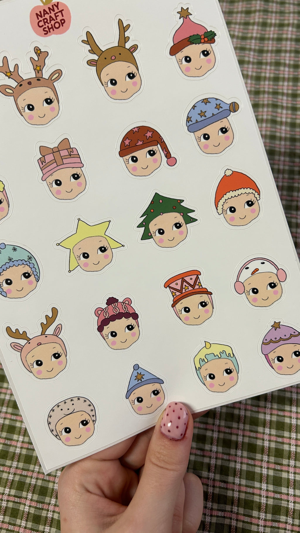 Planche stickers baby de Noël A5 🎄