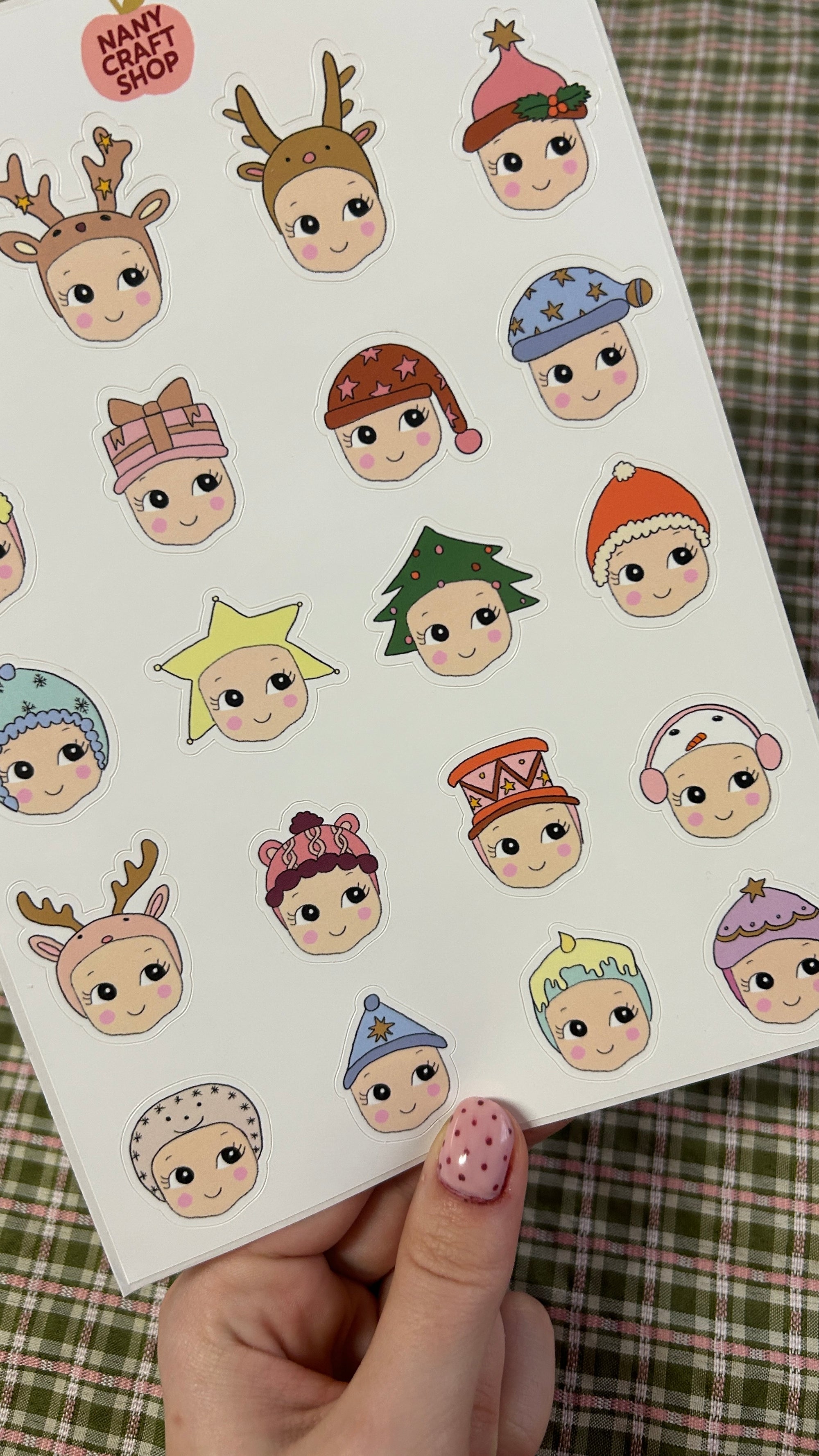 Planche stickers baby de Noël A5 🎄