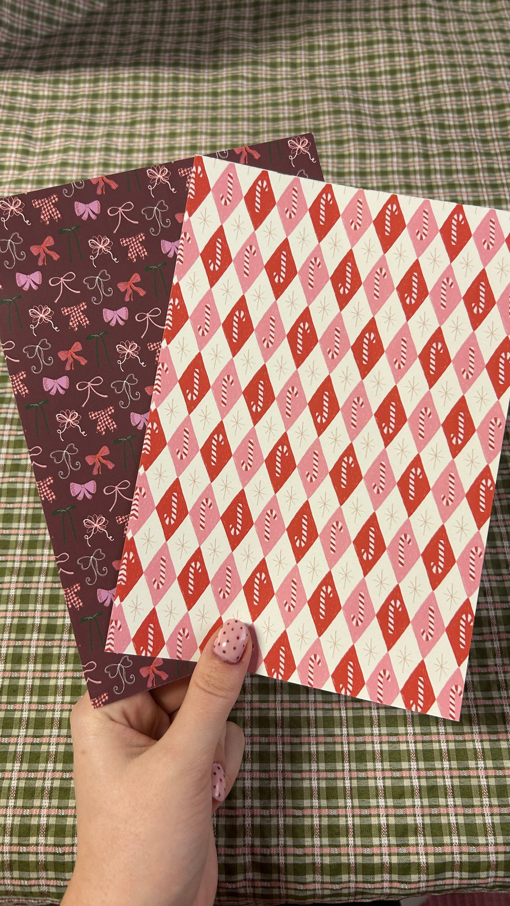 Kit feuilles de motifs de Noël A5 x8