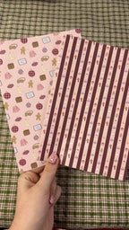 Kit feuilles de motifs de Noël A5 x8