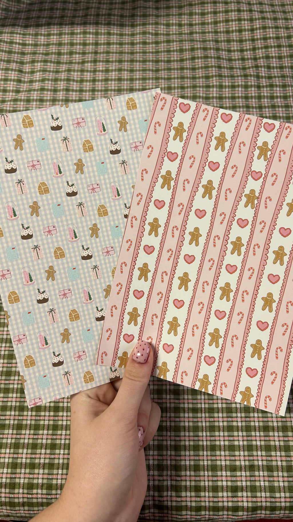 Kit feuilles de motifs de Noël A5 x8