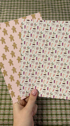 Kit feuilles de motifs de Noël A5 x8