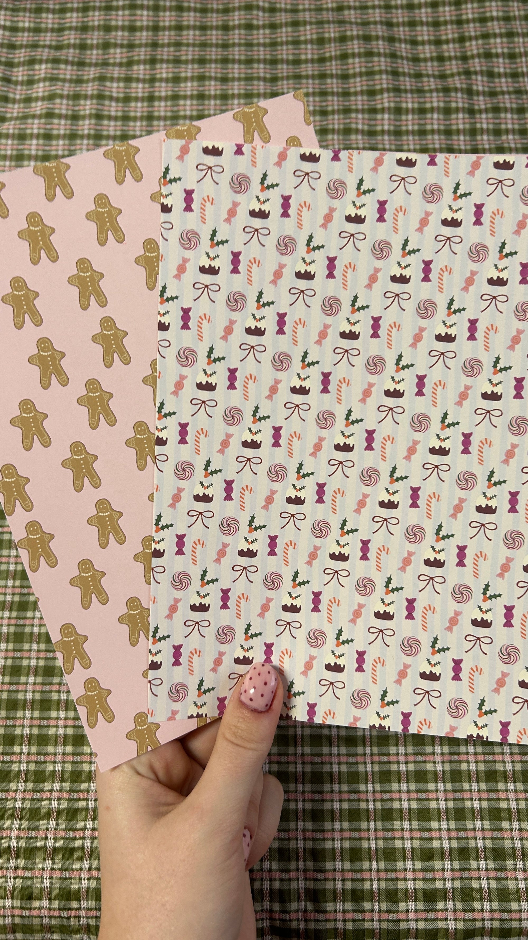 Kit feuilles de motifs de Noël A5 x8