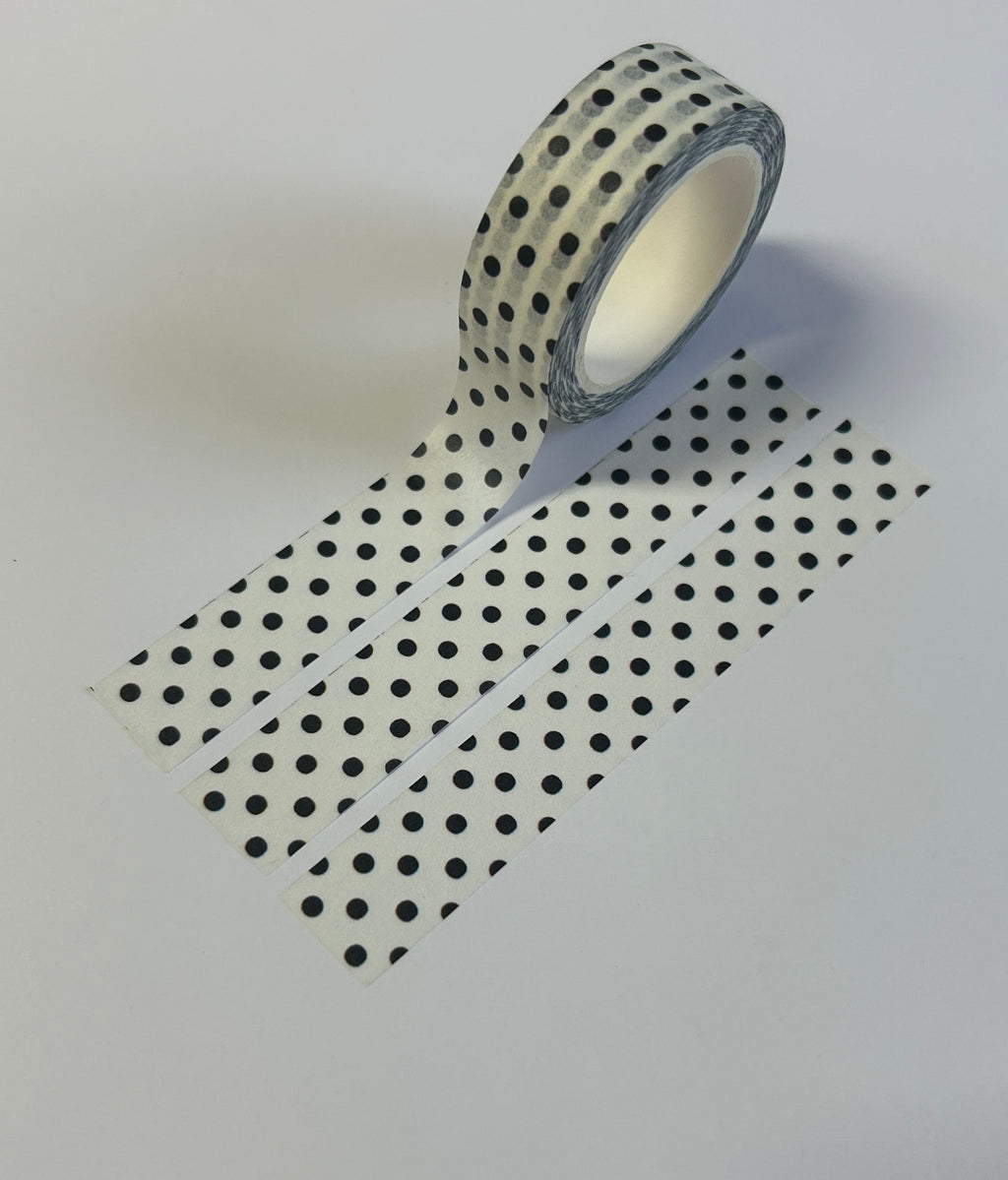 Washi Tape - Polka Dot Noir et Blanc