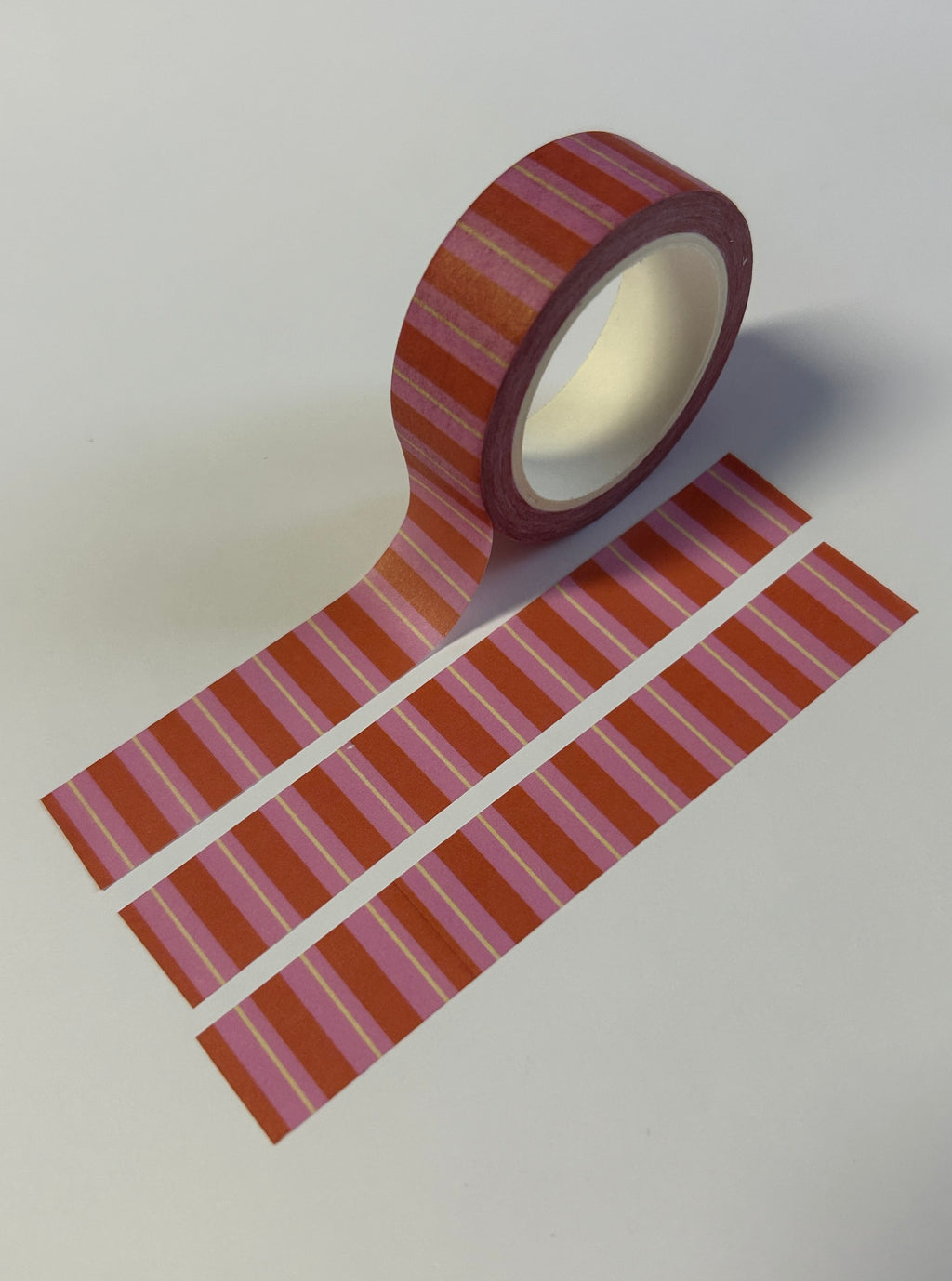 Washi Tape - Rayures Rose et Rouge