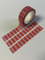 Washi Tape - Rayures Rose et Rouge