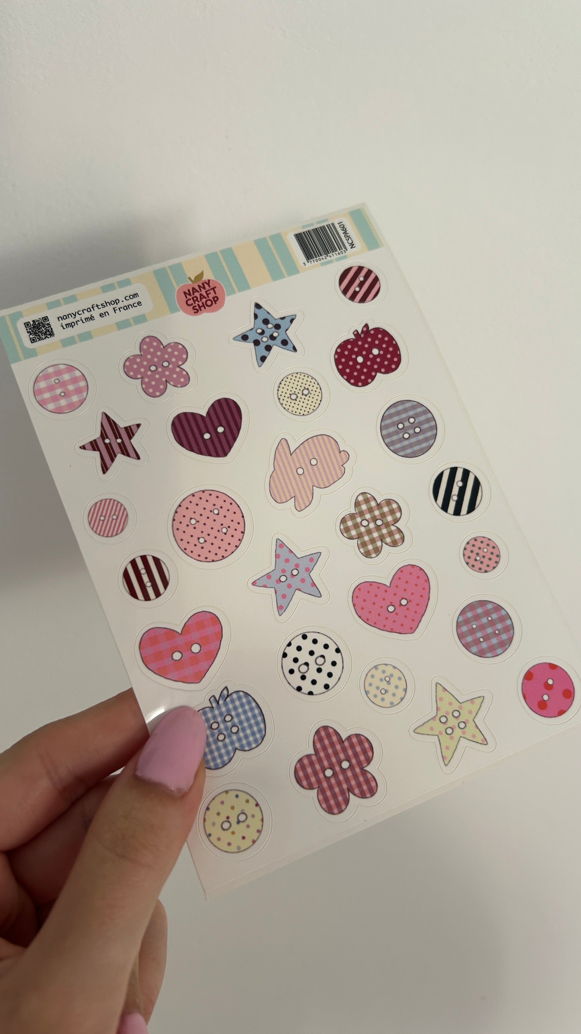 Planche stickers A6 boutons