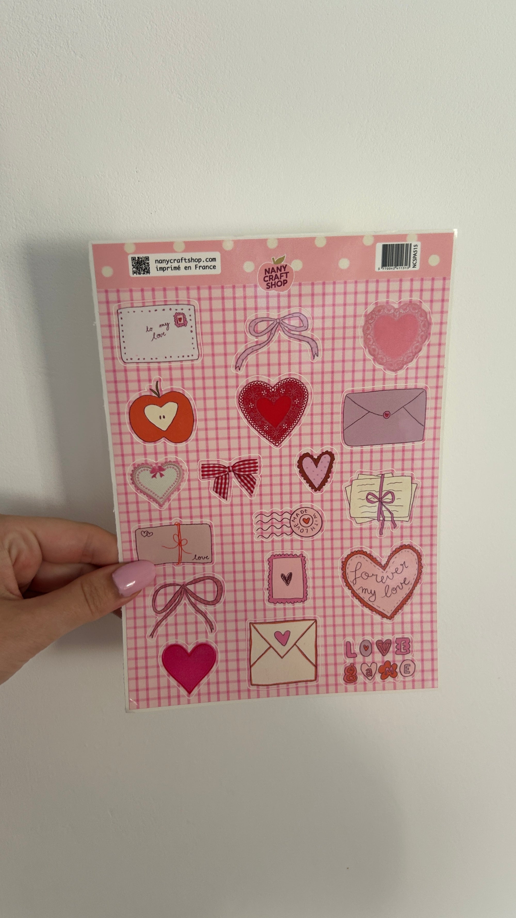Planche stickers A5 Saint-Valentin