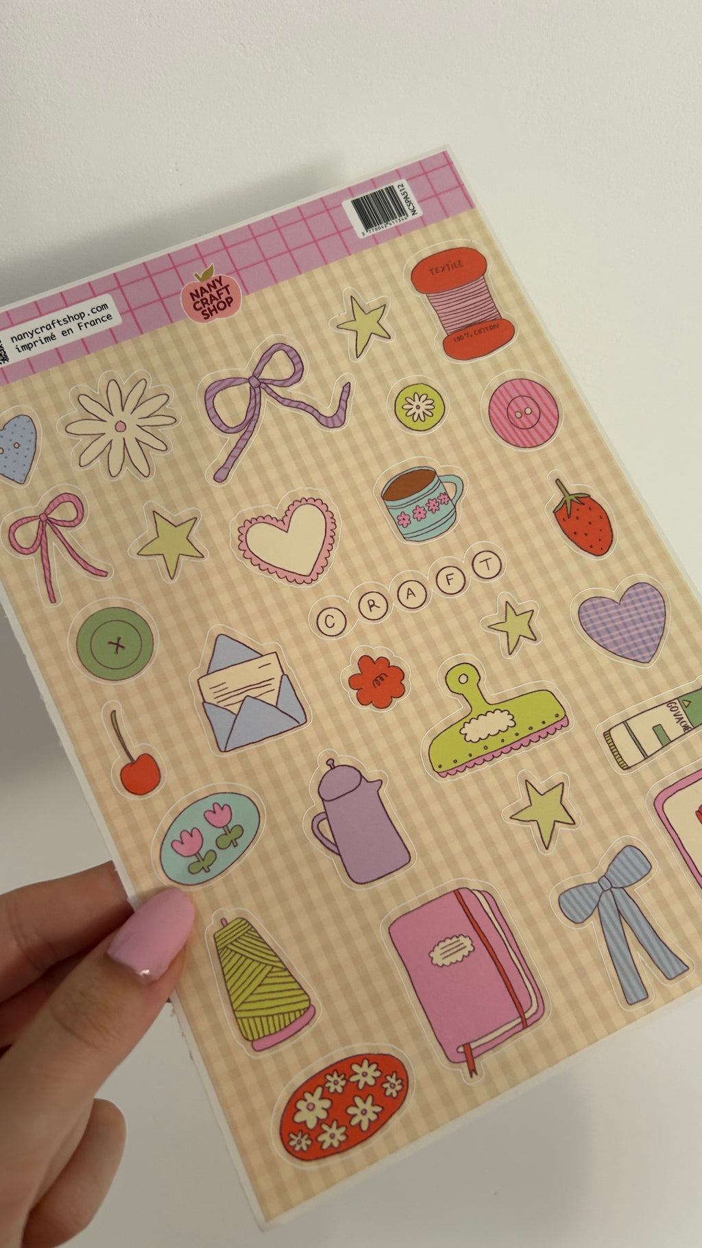Planche stickers A5 Crafty Girl