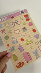 Planche stickers A5 Crafty Girl