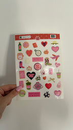 Planche stickers A5 sentimental girl