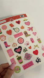 Planche stickers A5 sentimental girl