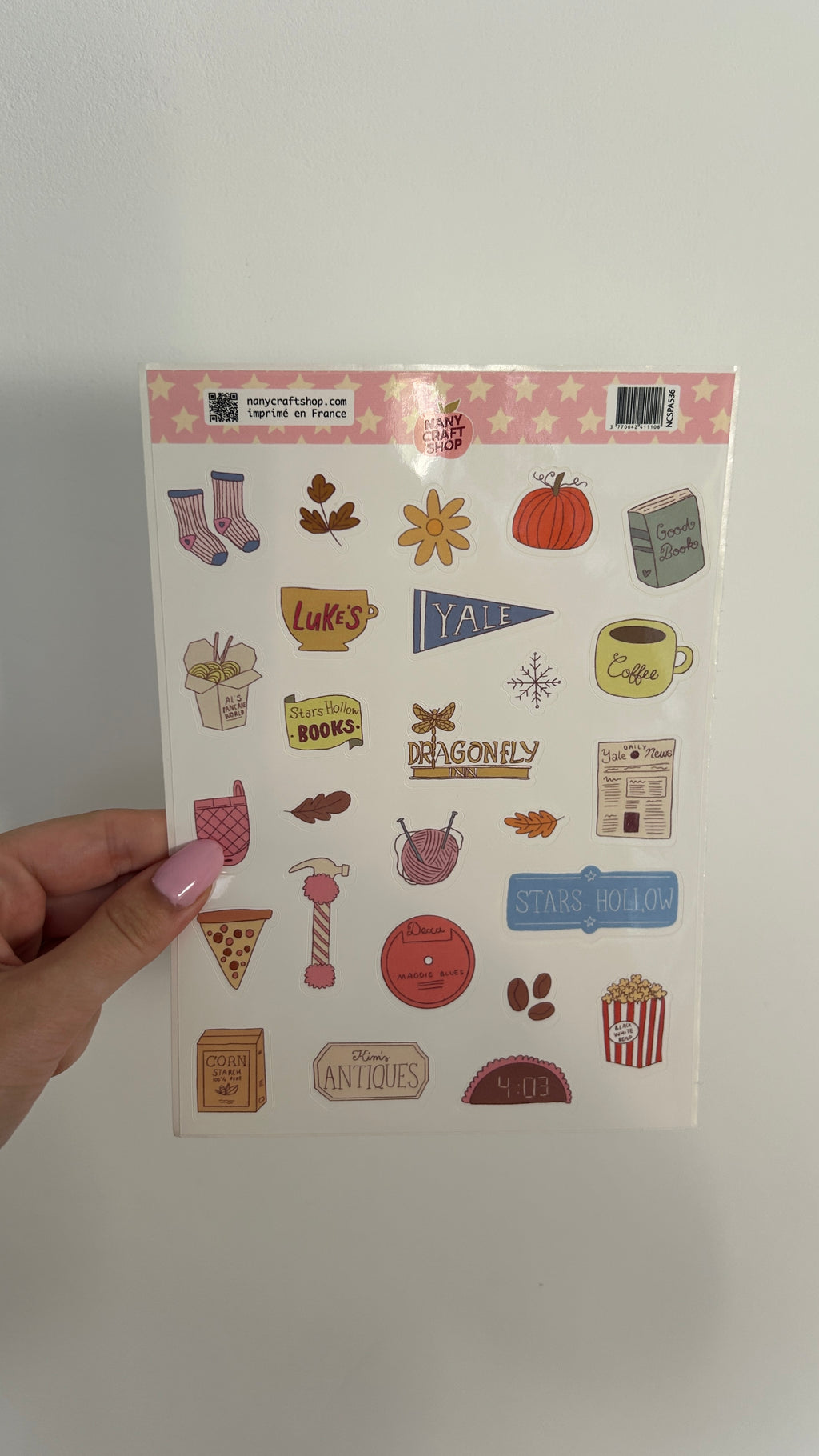 Planche stickers A5 Gilmore Girls inspiration