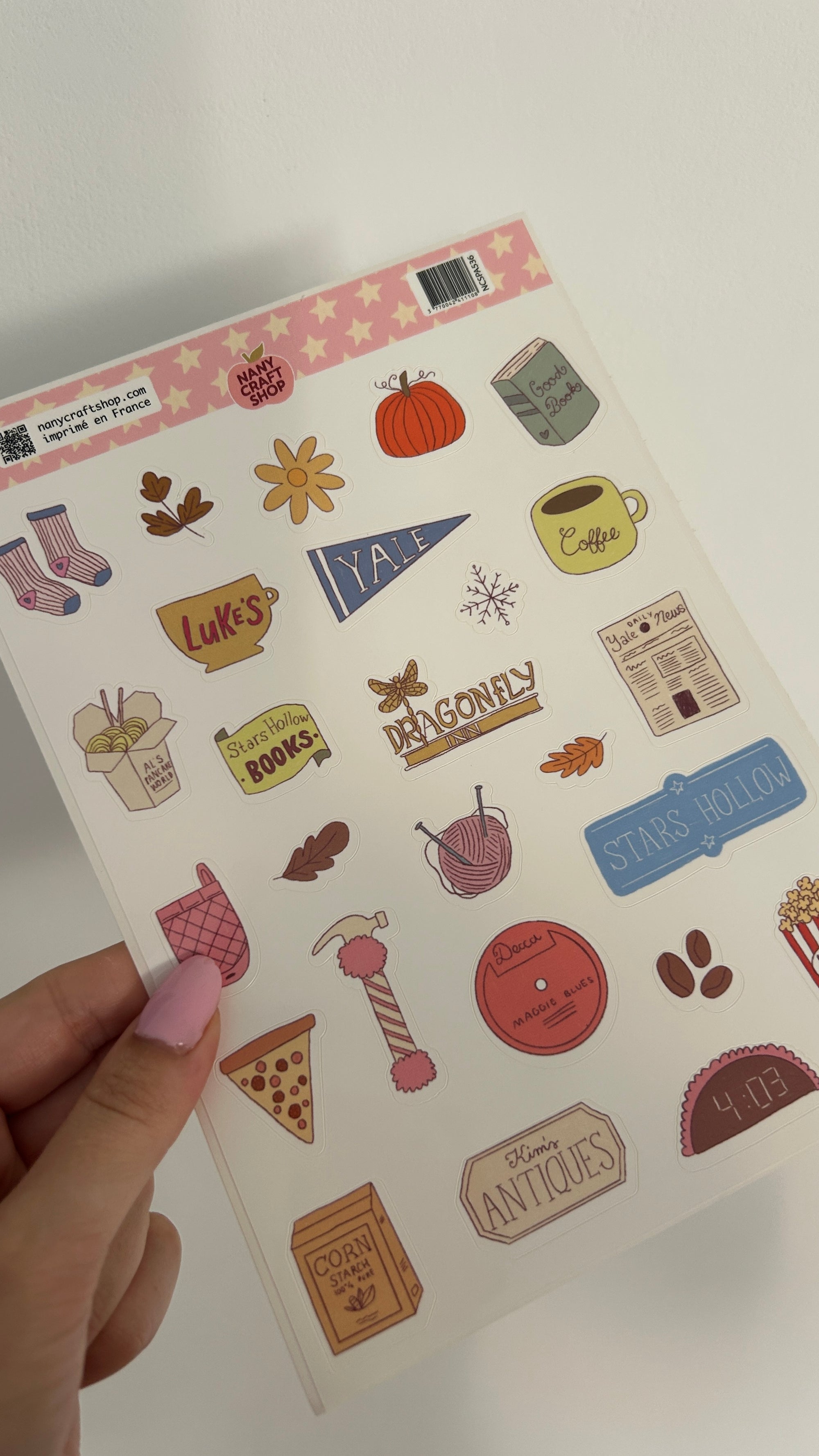 Planche stickers A5 Gilmore Girls inspiration
