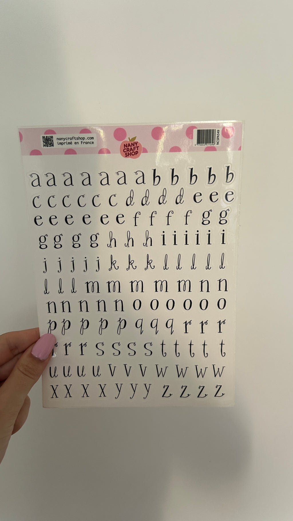 Planche A5 alphabet whimsical