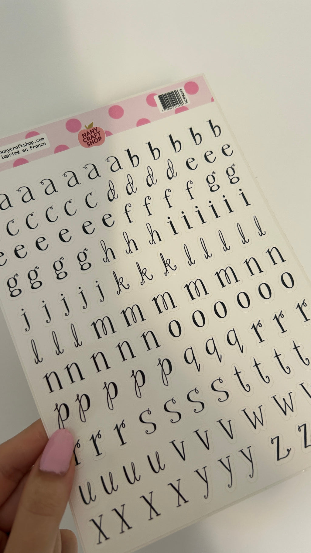 Planche A5 alphabet whimsical