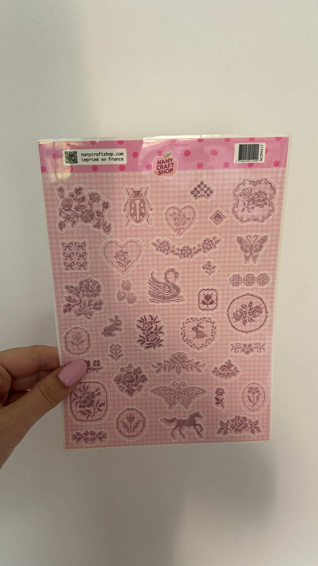 Planche stickers A5 Broderie
