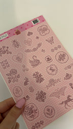 Planche stickers A5 Broderie