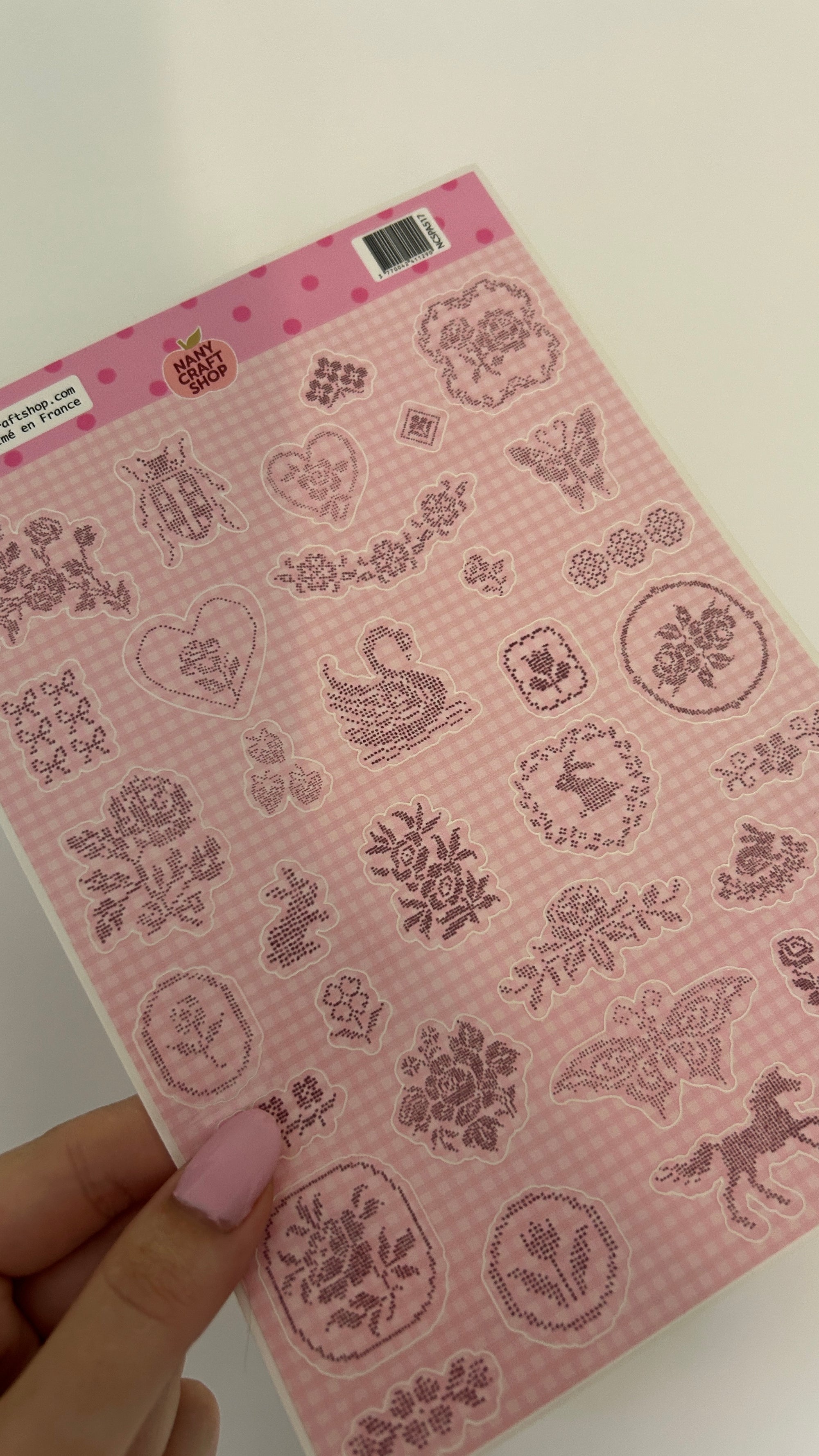 Planche stickers A5 Broderie