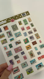 Planche stickers A5 Timbres réalistes