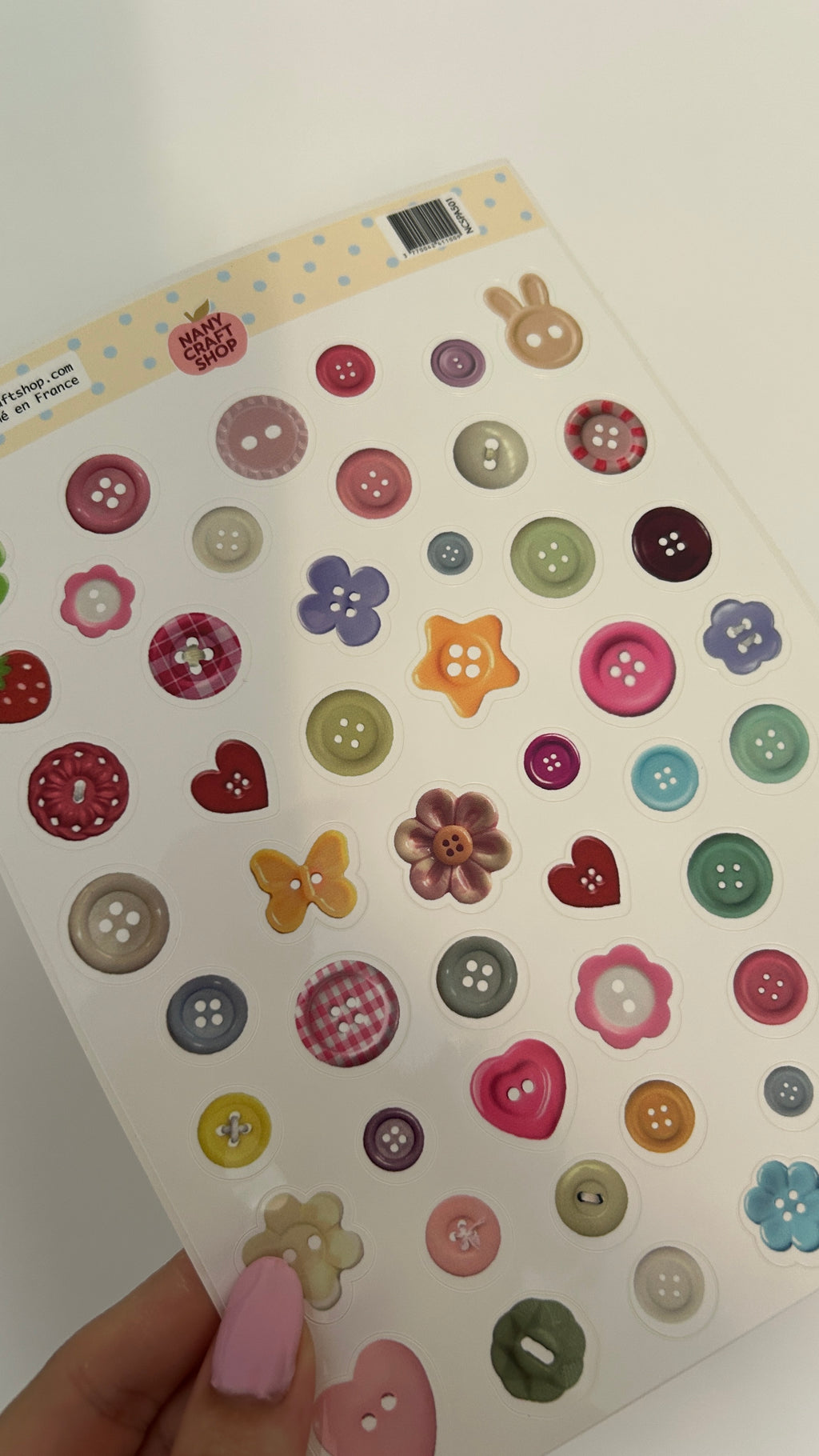 Planche de stickers A5 boutons