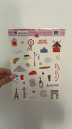 Planche stickers A5 Paris