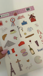 Planche stickers A5 Paris