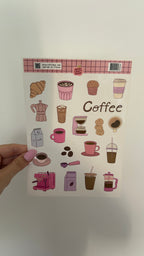 Planche stickers A5 Café