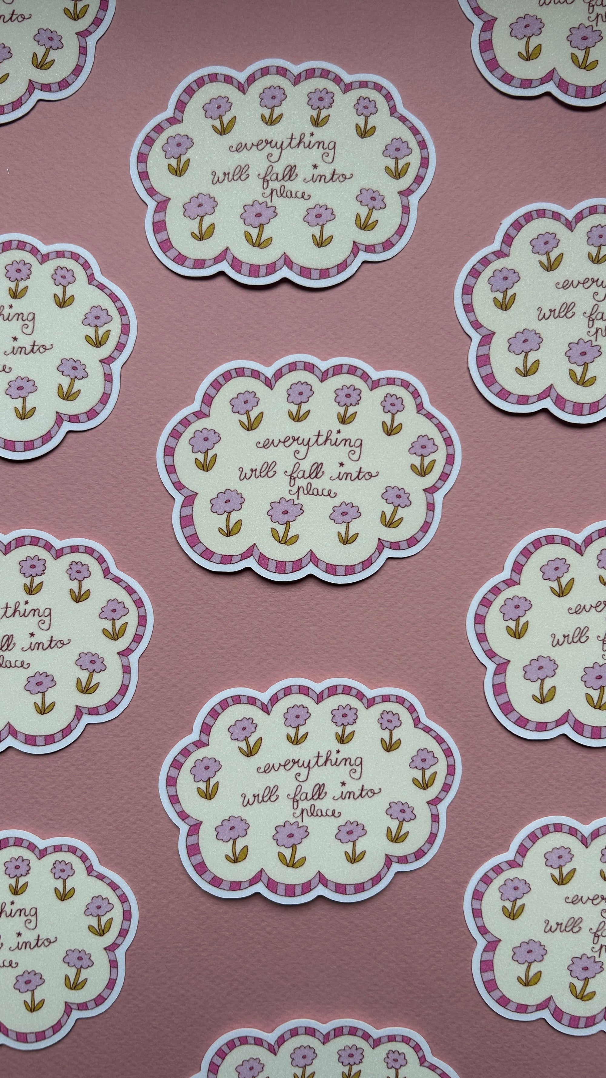 Sticker Nuage Fleurs XL
