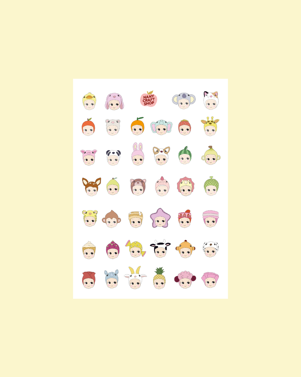 Planche stickers A5 Minis Baby 🐥
