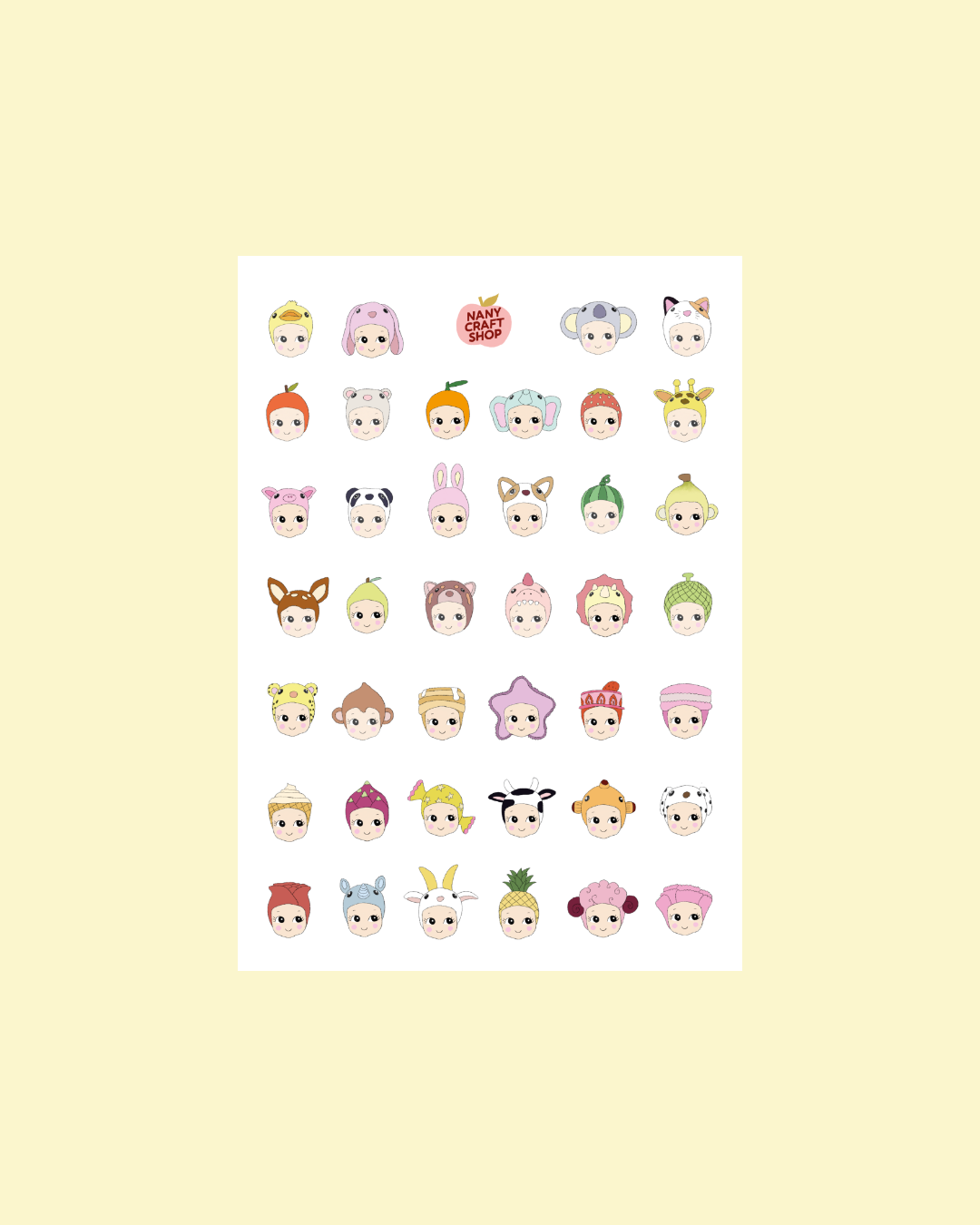 Planche stickers A5 Minis Baby 🐥