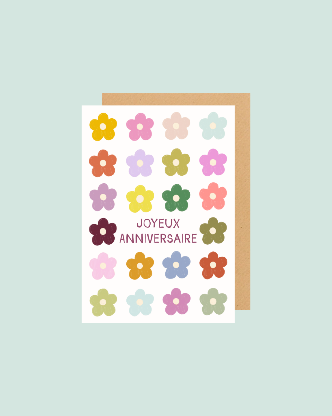 Carte de voeux Anniversaire Fleurs 🌸