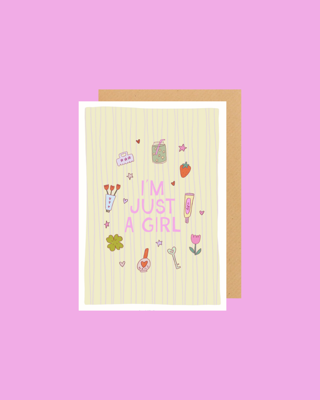 Carte de voeux I'm Just A Girl 🍵