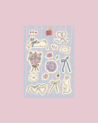 Planche stickers lapins A5