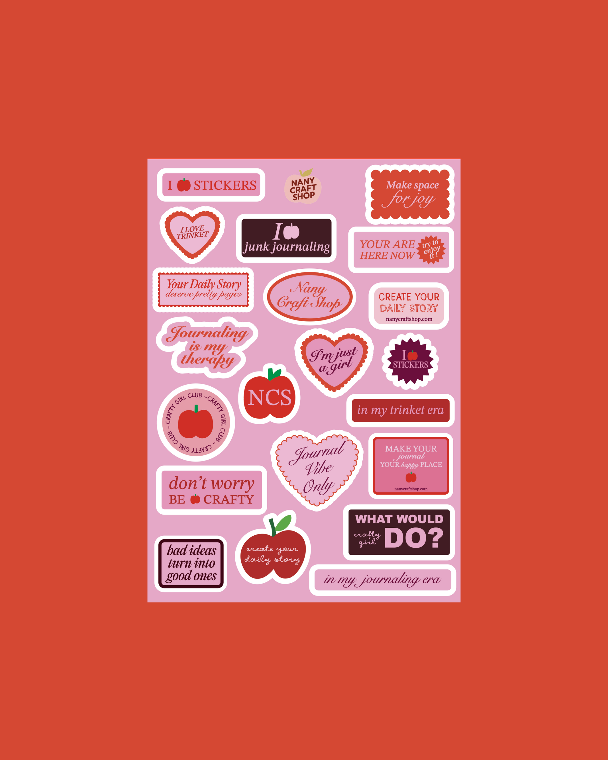 Planche stickers craft and journaling A5 💕✂️
