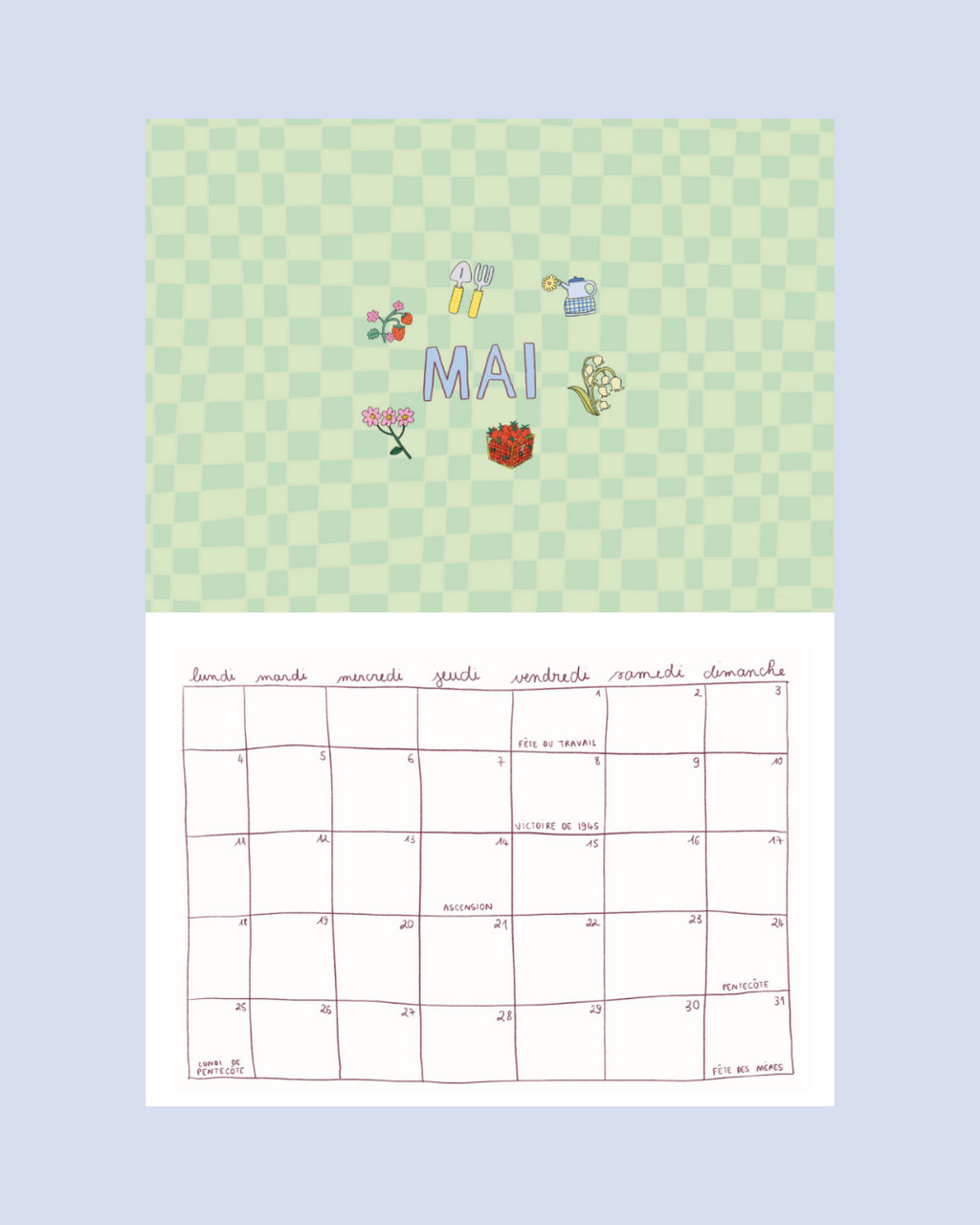 Calendrier 2026 - A4 - planche de stickers comprise !