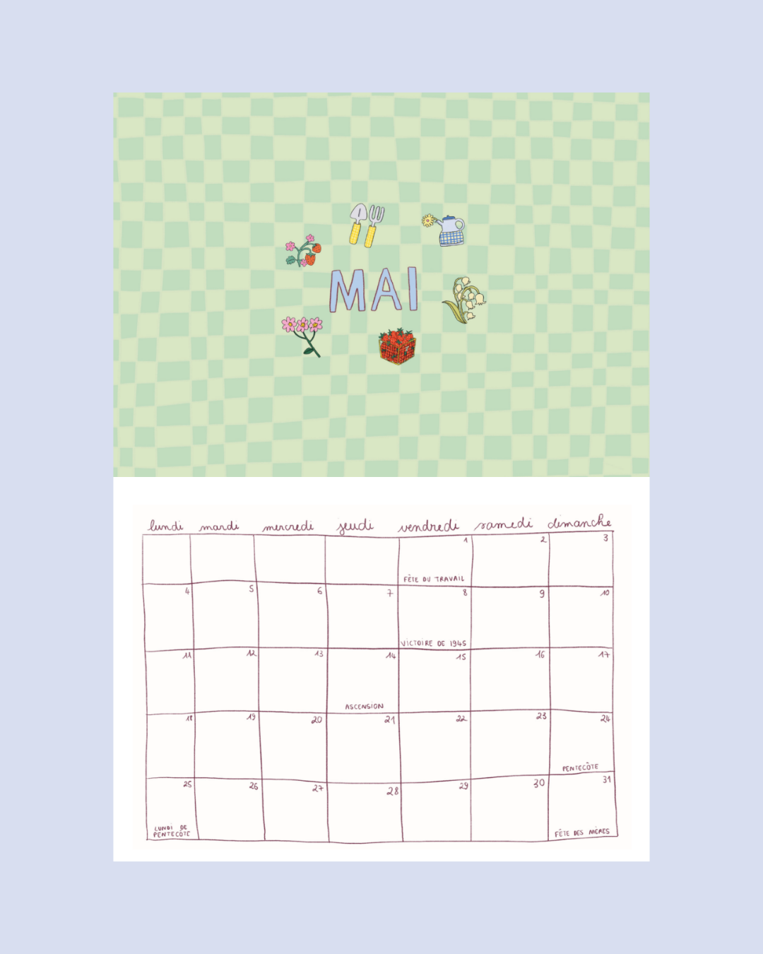 Calendrier 2026 - A4 - planche de stickers comprise !