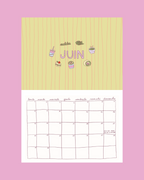 Calendrier 2026 - A4 - planche de stickers comprise !