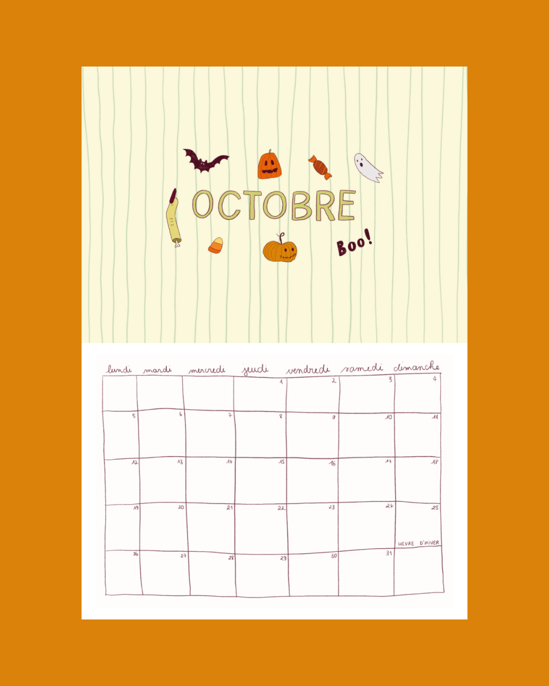 Calendrier 2026 - A4 - planche de stickers comprise !