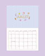 Calendrier 2026 - A4 - planche de stickers comprise !