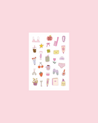 Planche stickers A6 girly things