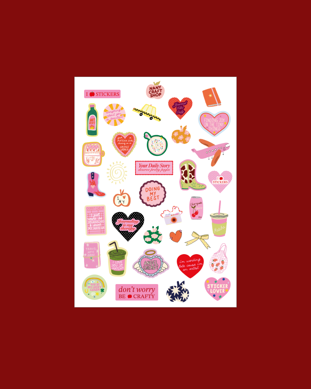 Planche stickers A5 favoris ❤️