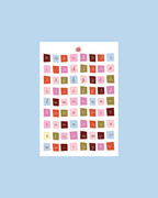 Planche stickers A5 alphabet multicolores